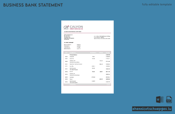 Thailand Caylon Unternehmenserklärung – Beispiel-Word- und PDF-Datei (Vorschau)